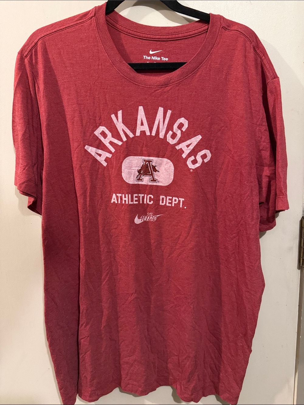Nike Men's Arkansas Athletic Dept. Red Short-Sleeve Tee